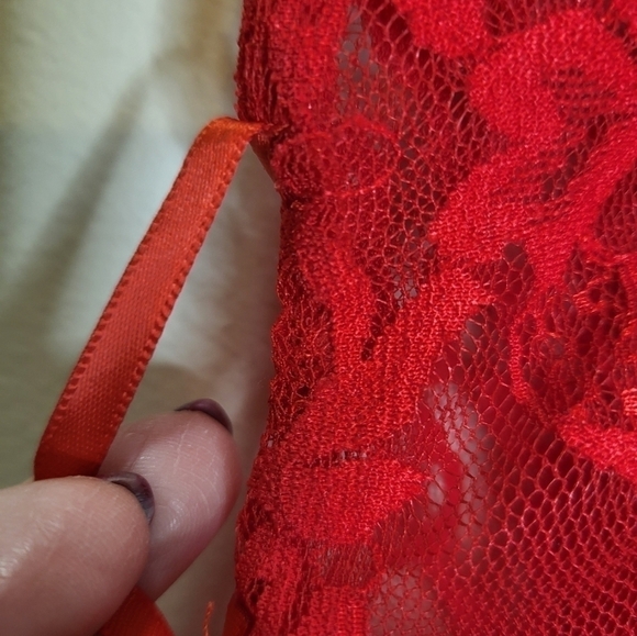 Avidlove small Santa Red dress lingerie no belt Mrs Claus babydoll red white - Picture 13 of 16